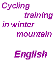 cycling training in winter mountain