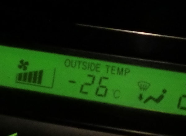 -26 gradi Celsius